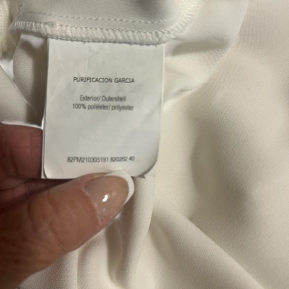 Purification Garcia Crew Neck Long Sleeve Bell Ruffle Cuffs Waist Tie Sz 40 - Picture 9 of 10